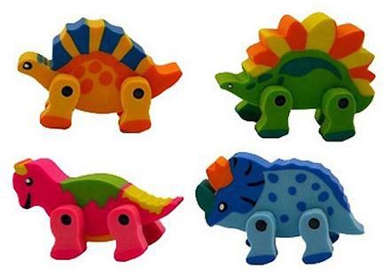 Henbrandt Dinosaur Eraser Pack of 1 - Assorted Colors and Designs