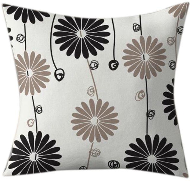 Floral Print Pillow Cover Multicolour 45x45 centimeter