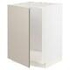 METOD Base cabinet for sink, white/Upplöv matt dark beige, 60x60 cm - IKEA