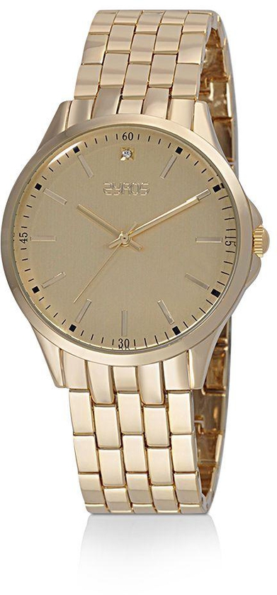 Zyros Watch for Men , Analog , Metal Band , Gold , ZY193M010133