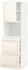 METOD / MAXIMERA Hi cab f micro combi w door/3 drwrs - white/Bodbyn off-white 60x60x200 cm