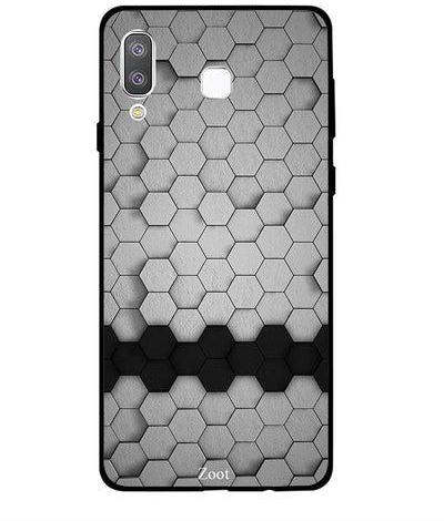 Protective Case Cover For Samsung Galaxy A8 Star Off On Hexagon Pattern