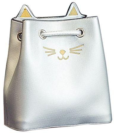 Generic Korean Style Cat Bucket Bag Women Fashion Handbag Shoulder Bag Crossbody Bag - Silver