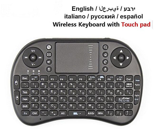 Generic Wireless Keyboard, I8 Wireless Keyboard Russian Letters Air Mouse Remote Control Touchpad For Android TV Box Notebook Tablet Pc(Black)