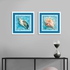 Encart Chimy Framed Sea Shell Tableau - 40 X 40 Cm Set Of 2 Frame