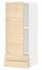 METOD / MAXIMERA Wall cabinet with door/2 drawers, white/Lerhyttan light grey, 40x100 cm - IKEA
