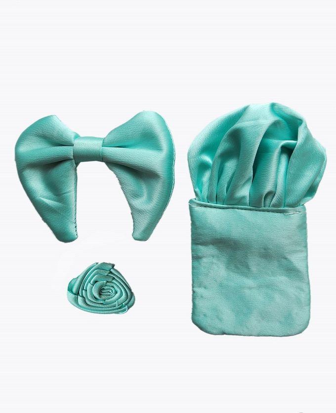 Smartlook Men's Butterfly Bow-Tie With Pocket Filler And Rose Lapel - Lemon Green.