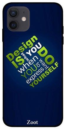 Quote Printed Case Cover -for Apple iPhone 12 Blue/Green/White Blue/Green/White