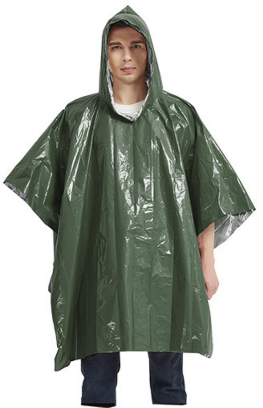 Outdoor Emergency Waterproof Rain Poncho Weather Resistant (2 Colors)