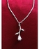 Silver Flower Pendant Necklace Silver Plated - Gift Necklace