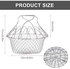 SacJkt Collapsible Colander, Foldable Frying Basket, Chip Basket for Frying, Stainless Steel Cooking Strainer for Filtering of French Fries and Other Foods