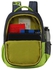حقيبة ظهر مدرسية بينجو من البوليستر سعة 32 لترا أسود/أخضر