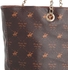 Beverly Hills Polo Club BHVA8930 Monogram Tote Bag for Women - Brown/Tan