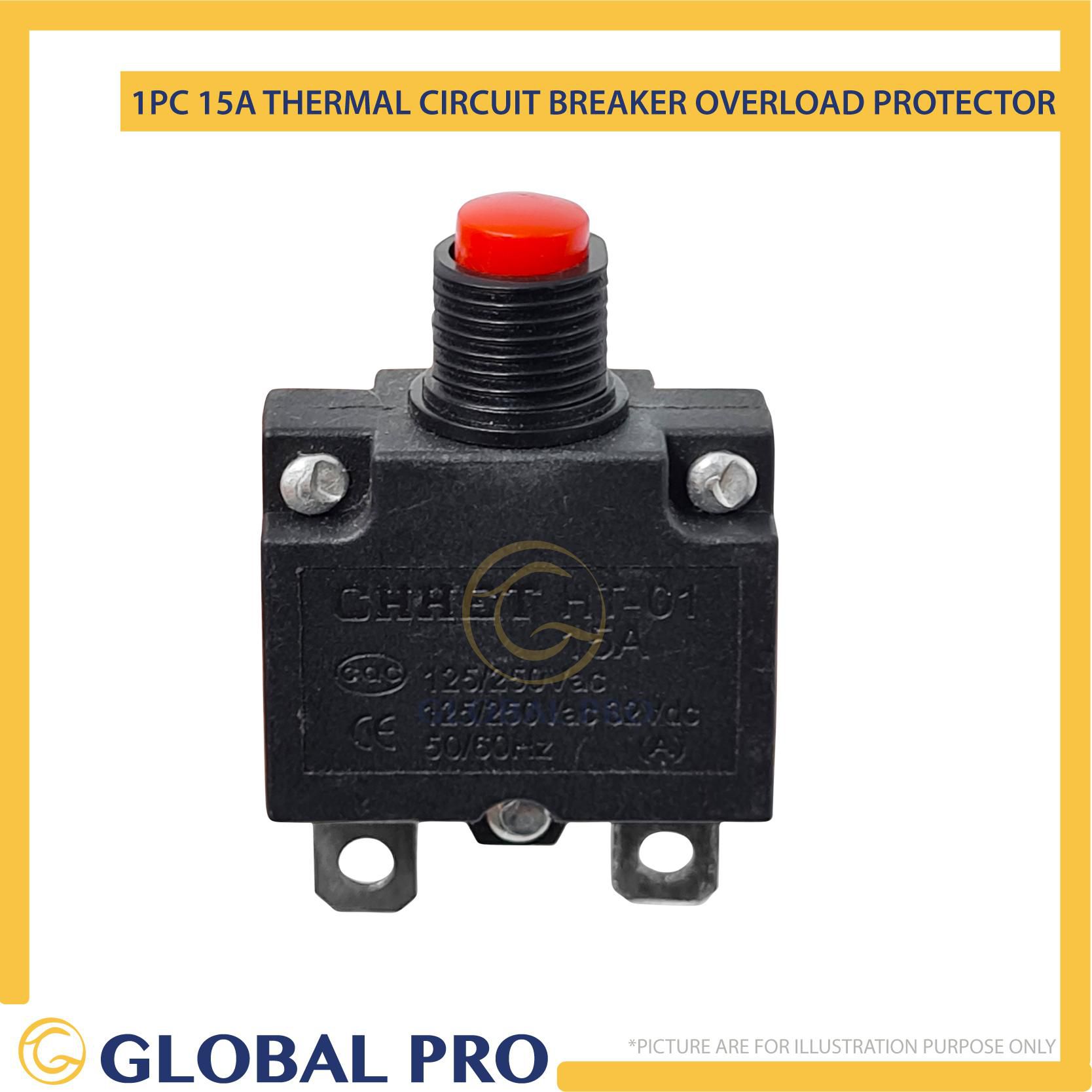 1PC 15A Thermal Circuit Breakers 220-250V Overload Protector Switch