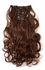 7-Piece Wavy Clip In Hair Extension Brown 20inch