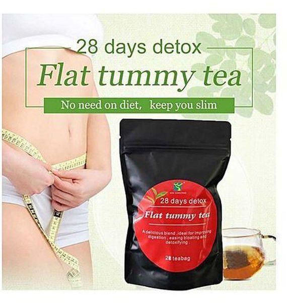 Flat Tummy Tea Tummy Slimming Tea-28days Detox With Moringa And Oolong.
