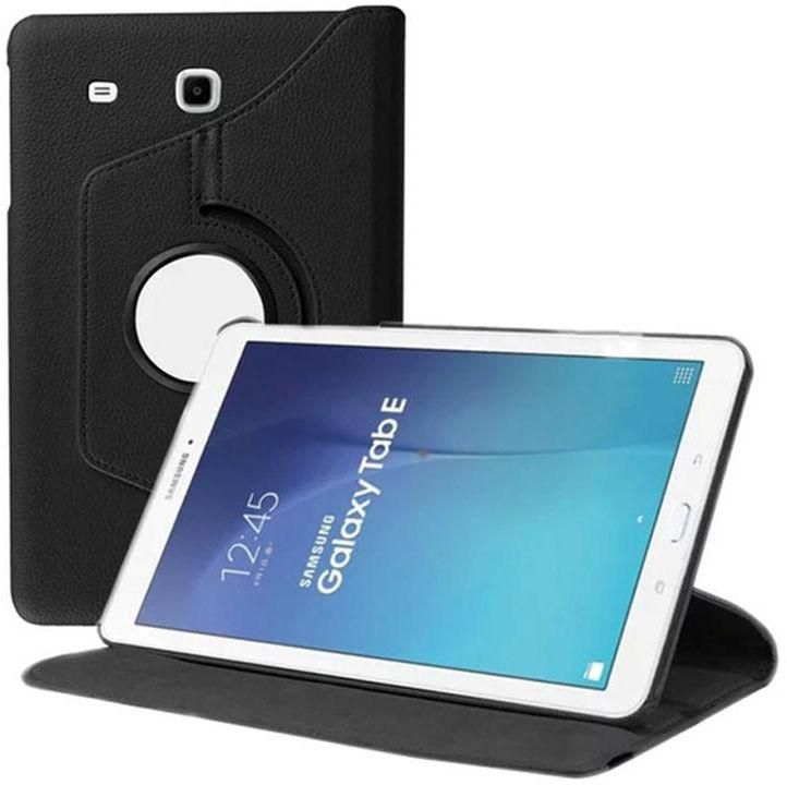 Margoun for Samsung Galaxy Tab E 9.6 T560 Rotatable Book Cover Case - 360 Degree Rotating Stand Smart Case Cover STK01 in Black