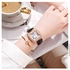 Quartz Ladies Leather Wristwatch-Black & Gold