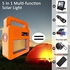 Solar Working Light Rechargeable, Multifunctional LED Camping Lantern Portable Outdoor USB/Solar Charging Bluetooth Speaker with 5 Lighting Modes, Emergency Flashlight for Repairing Hiking Fishing