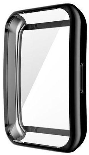 Electroplated Ultra-Thin Hybrid Silicone Case Huawei Band 6 Full Protective Cover - Black