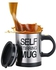 دي دي ريتايلز مج قهوة حراري من الستانلس ستيل || كوب قهوة بجدار مزدوج للمشروبات الباردة والساخنة || كوب قهوة معزول بتفريغ الهواء للسفر (عبوة من قطعة واحدة) (كوب ذاتي التحريك)