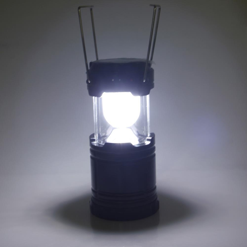 G85 Portable 6 LED Rechargeable Solar Camping Lantern Black