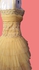 STYLISH EVENING SHORT DRESS. HIGH QUALITY. IMPORTED. YELLOW COLOR.