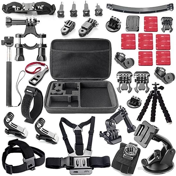 33 in 1 Large Case Monopod Tripod Straps Mounts Adapters Accessories Kit Sets for GoPro Hero 1 2 3 4 