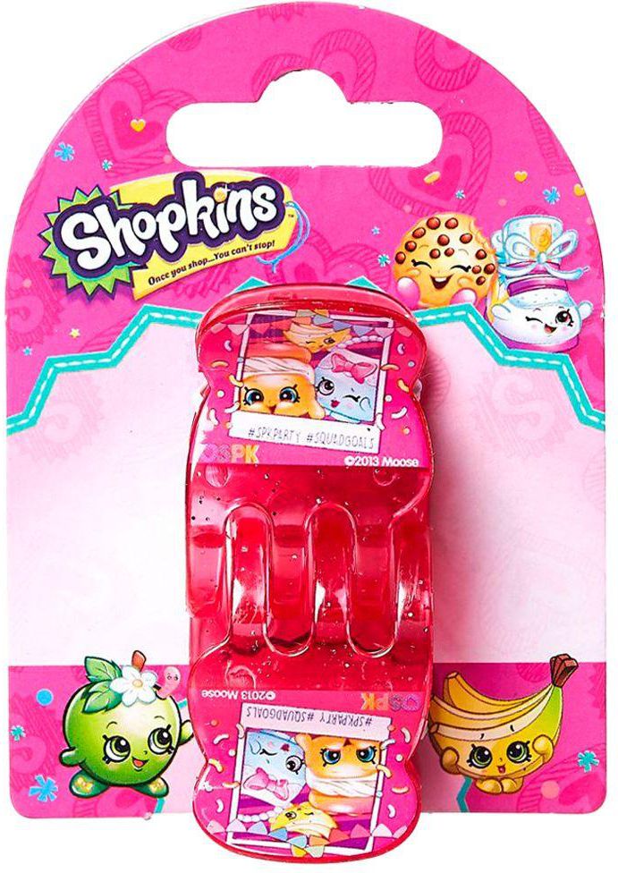 Shopkins - Hair Claws 2 Pcs - Pink- Babystore.ae