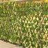 LINGWEI Bamboo Wooden Fence Artificial Green Ivy Leaves Expendable Wicker Fence with Faux Plants Bamboo Fencing Plastic Wall Decorative Fence For Home Garden
