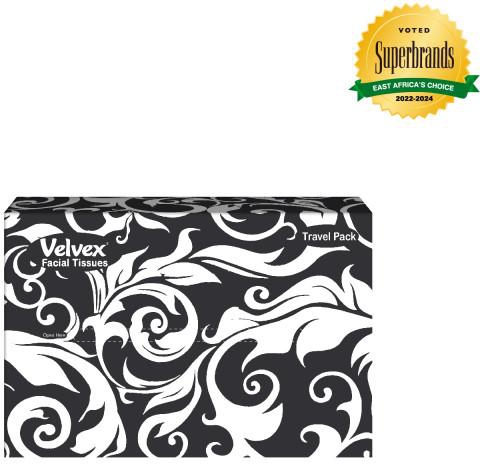 Velvex Facial Tissues Soft Pack Black And White (Junior) - 100 Sheets