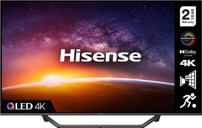 Hisense 55A7G VIDAA OS 55 Inch 4K QLED Series 55-inch 4K UHD Dolby Vision HDR Smart TV 60Hz Refresh Rate with YouTube, Netflix, Freeview Play and Alexa Built-in, and Bluetooth, TUV Certificated (2021 NEW)