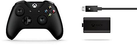 Microsoft Xbox One S Wireless Controller with 3.5mm Stereo Headset Jack for XB1 / XB1S/ PC + Charge Kit