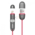 IDMIX DL02 Golden Pin Design Cables with 2 connectors LED Indicator Pink