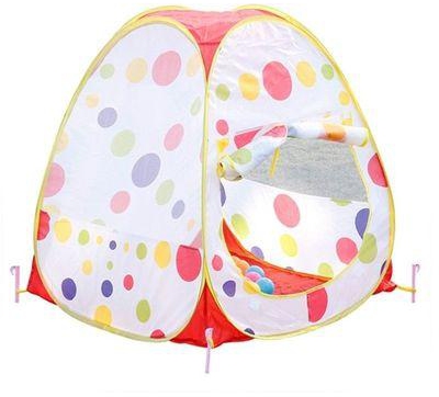 Excelvan C1202 - Kids Game Tent Polka Dot With Marine Ball And Fastening Nails Foldable