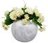 Decorative Artificial Flower With Pot Beige/Green/White 20x25cm