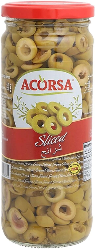 Acorsa sliced green olives 470 g
