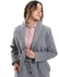 Andora Shawl Lapel Collar Belted Coat - Heather Grey