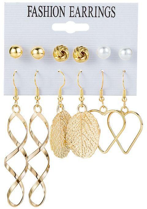 Fashion Beautiful Earrings With 6 Set With 3 Loops And 3 Studs.