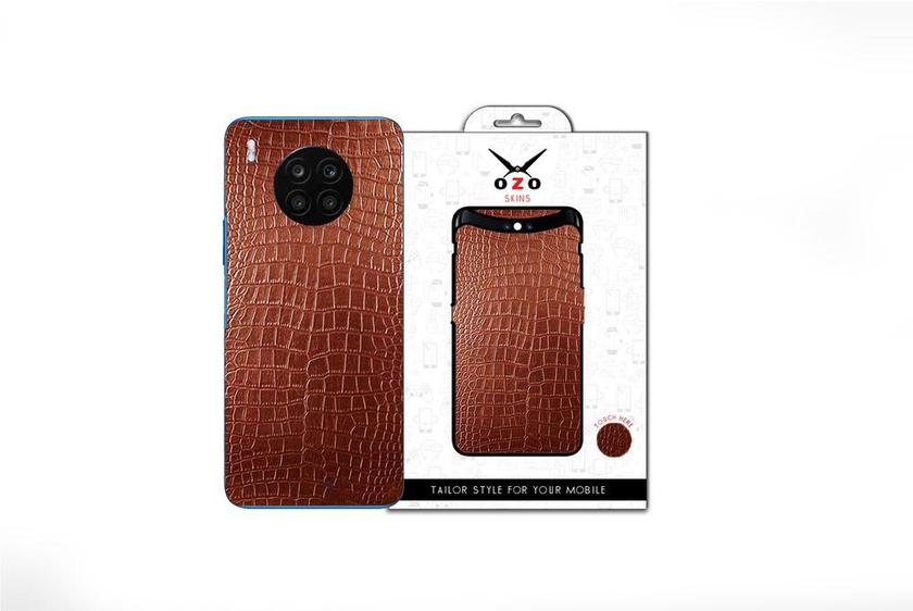 OZO Skins OZO Luxury Skin Red Leather Snack (SC115BLCA) For Honor 50 Lite