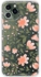 غطاء حماية واقي لهاتف أبل آيفون 11 برو نمط مزين بأزهار وردية وبلون أخضر فاتح