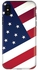 غطاء متين فاخر ذو مظهر غير لامع بطبقة مزدوجة لهاتف آيفون اكس من آبل علم الولايات المتحدة