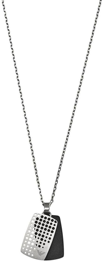 Emporio Armani Men's Stainless Steel Dog Tag Pendant Necklace - EGS2010040