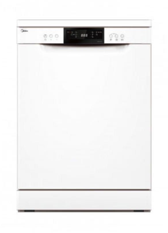 Midea Dishwasher, 12 Place ,7 Programs, White -WQP12-5201C-W