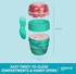 Sistema Snack Capsule To Go | with 2 Compartments & spork | 515 ml | Assorted Colours