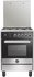 La Germania Gas Cooker, 4 Burners, Stainless Steel/Black- 6M80G4A1X4AWW