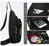 Men Chest Bag/Shoulder Bag/Cross Body Bag/ Business Bag/Messenger Bag/Purse Perfect For Men Shoes,Belts,Jeans,Shirt,Polo,Phone,Headphone.BLACK.See Video Below!