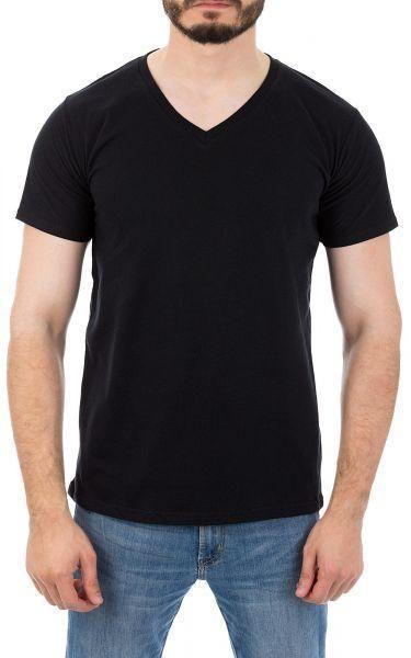 CUE CU-MVNTS-70 Single Regular Fit V-neck T-Shirt For Men-Black, Medium