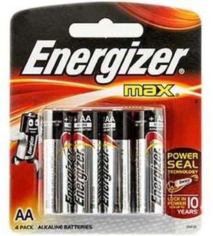 Energizer Alkaline Battery AA E91 - 4 Pieces