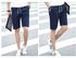 Cotton Linen Shorts- Blue